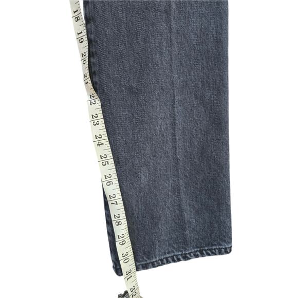 Goldsign Martin Ultra High Rise Denim Straight Leg Jeans Studio Black Sz 32‎ New - Picture 9 of 14